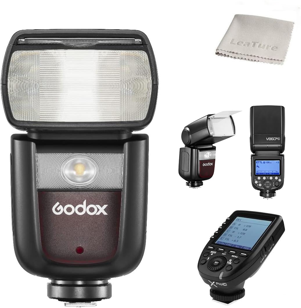 Godox V860III-C カメラ フラッシュス ストロボ スピードライト と XPro-Cトランスミッター セット GN60 2.4Gワイヤレス LEDモデリングランプ 1/8000sハイスピードシンクロ キャノンCanonカメラ対応
