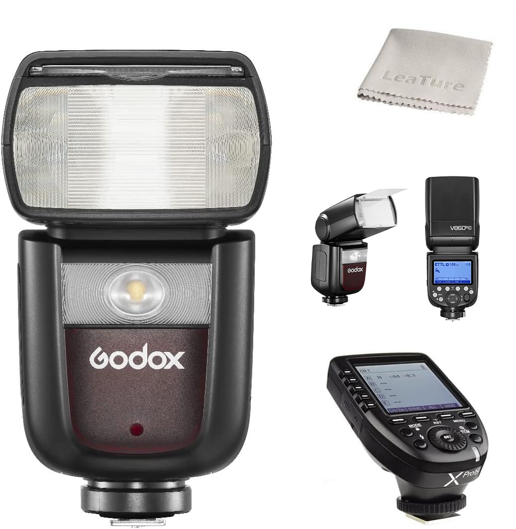 Godox V860III-N カメラストロボ スピードライトフラッシュス とXPro-Nトランスミッターセット Nikon カメラ対応, TTL GN60 2.4Gワイヤレス LEDモデリングランプ 1/8000sハイスピードシンクロ