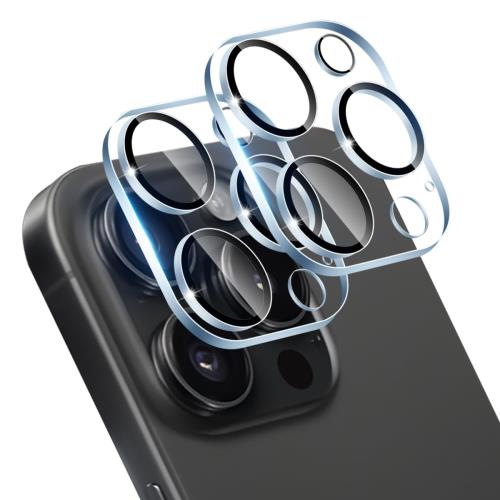 2枚セット 対応 iphone 15 pro / iPhone 15 Pro Max カメラフィルム 日本旭硝子 硬度9H対応 iPhone15Pro / iPhone15promax レンズフィルム カメラ保護フィルム 対応 アイフォン 15 プロ / アイフォン15プロマックス レンズ保護ガラスフィルム 黒縁取り 3眼レンズ保護 3D Touc