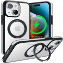 パンダ色・多機能360度回転スタンドTORRAS iPhone 15 用 ケース 縦横両対応 リング Halbachマグネット搭載 滑り止め MagSafe対応 米軍MIL規格 耐衝撃性 防指紋 アイフォン15 ケース アジャスタブルスタンド 6.1インチ「UPRO Ostand R Fusion」
