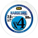DUEL (デュエル) PEライン 釣り糸 HARDCORE X4 ライン 釣りライン 釣具 高強度 高感度 2.0号 300m 5色/イエローマーキング H3...