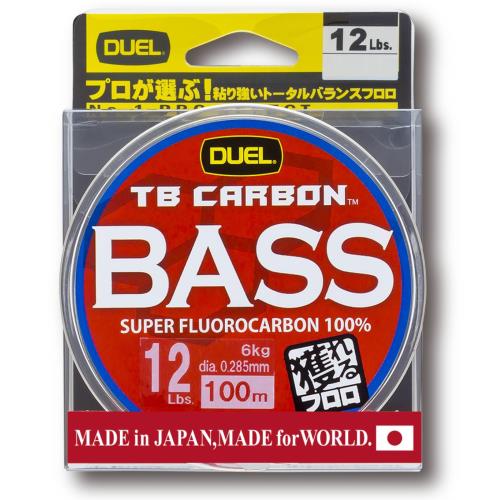 DUEL(デュエル) ライン(フロロカーボン): TB CARBON バス 100m 12Lbs. : ナチュラルクリアー