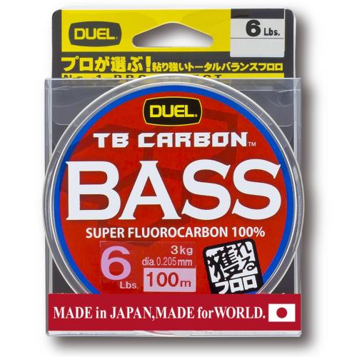 DUEL(デュエル) ライン(フロロカーボン): TB CARBON バス 100m 6Lbs. : ナチュラルクリアー