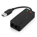 AGPtek External USB2.0 FAX MODEMファックスモデム faxモデム アナログ デュアルポートIN/OUT端子付き56K V.92 V...