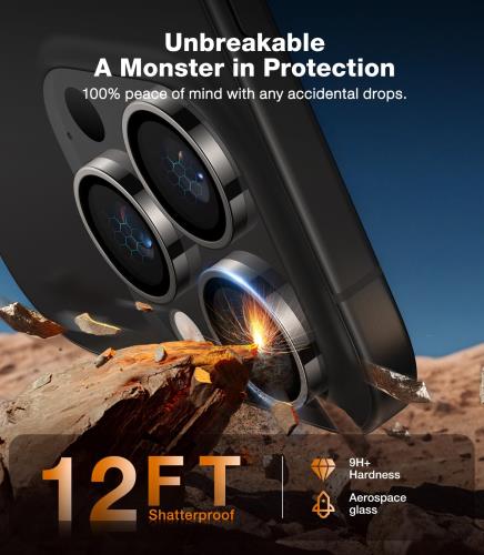 宇宙航空材料・元のまま再現iPhone 16 Pro用カメラフィルムiPhone 16 Pro Max 用 カメラフィルム 強化ガラス 米軍規格 黒縁取り 1セット曇りなし 一体感 アイフォン16プロ用・16プロマックス用カメラカバー ブラックチタニウム LensGuard