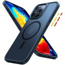 米軍耐黄変・Magsafe対応TORRAS iPhone 16 Pro Max 用 ケース カメラコントロール対応 半透明 マグネット搭載 耐衝撃 マット感 黄ばみなし ストラップホール付き ワイアレス充電対応 6.9インチ ブラック