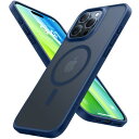 米軍進化・Magsafe対応TORRAS iPhone16 Pro 用 ケース カメラコントロール対応 半透明 マグネット搭載 耐衝撃 マット感 黄ばみなし ストラップホール付き 2024年新型 ワイアレス充電対応 いPhone16Pro用ケース アイフォン16 Pro 用 ケース 6.3インチ ブルー