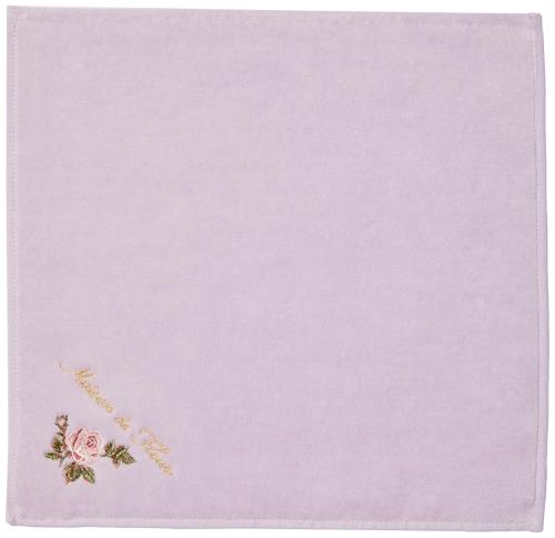 [メゾン ド フルール] タオルハンカチ アンティーク調ローズ刺繍タオルハンカチ レディース LAV F