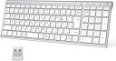 iClever キーボード ワイヤレスキーボード 無線 キーボード ワイヤレス USB充電式 JIS基準 日本語配列 薄型 キーボード テンキー付き コンパクトキーボード 静音 2.4G