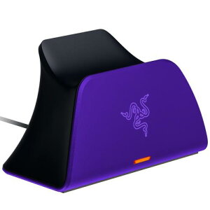 Razer レイザー Quick Charging Stand for PS5 (Purple) PS5 DualSense ワイヤレスコントローラー用急速充電スタンド 3時間未満で完全充電 過充電防止機能付き 曲線形クレードル設計 USB 電源供給 クイック チャージング スタンド フォー ピーエスファイブ パープル 日本保証