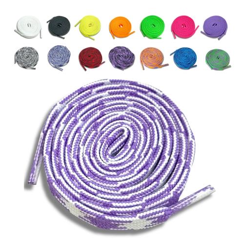 [ƥ] 15顼ǽ  ˡ塼졼 Ҥ shoelaces 110cm 8mm WHT/PPL եåʿ /ѡ...