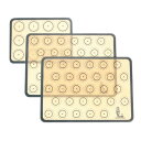 SUPER KITCHENマカロン クッキー シートクッキングマット 3枚セット 食品級シシリコン 製菓マット キッチン パン/クッキー/ピザ ベーキングマット...