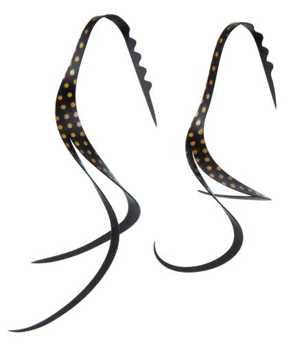 がまかつ(Gamakatsu) 桜幻 シリコンネクタイ スリットカーリー #52 ソリッドブラックゴールドスポット