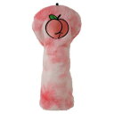 キャラクターゴルフヘッドカバー、桃ドライバー用、460CCクラブヘッド対応