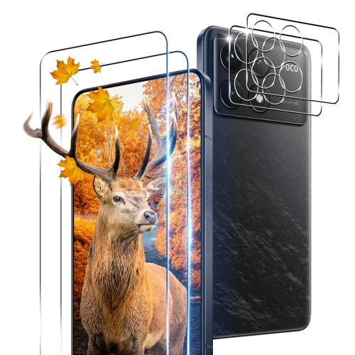 2+2枚セット 指紋認証対応 用 Xiaomi POCO F6 Pro ガラスフィルム 2枚 シャオ ...