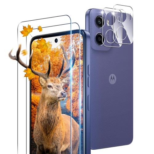 2+2枚セット 指紋認証対応 用 Motorola Moto G05 ガラスフィルム 2枚 Moto ...