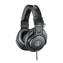 オーディオテクニカ ATH-M30x プロフェッショナル モニターヘッドホン 有線 モニター/ミキシング/密閉型/折り畳み式/ケーブル長3.0m/国内ブラック