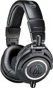 オーディオテクニカ ATH-M50x プロフェッショナルモニターヘッドホン 有線 DTM レコーディング ミックス マスタリング DJ 宅録 国内ブラック