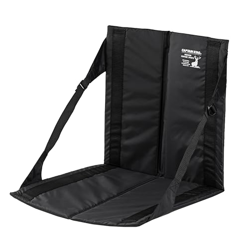 キャプテンスタッグ(CAPTAIN STAG) 折りたたみ椅子 ザブトン チェア マット コンパクト FDチェアマット 収納袋付き ブラック UY-7083