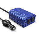 BESTEK インバーター シガーソケット コンセント 300W DC12VをAC100Vに変換 USB2ポート搭載 : PD 30W USB-C 1ポート+ QC 18W USB-A 1ポート 12V車専用 カーインバーター 車載用インバーター ブルー MRI3010BU-BL*PD30W