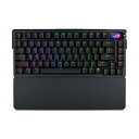 ASUS ROG Azoth Extreme ゲーミングキーボード/クリッキースイッチ ROG NX Storm / 75%レイアウト / 2.4GHzワイヤレス / USB接続/Bluetooth/リストレスト/ホットスワップ対応/静音フォーム/アルミ合金製ケース/コントロールノブ/タッチスクリーン/macOS対応/マグネット式スタ
