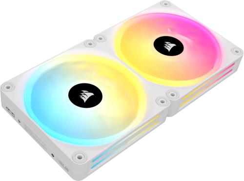 CORSAIR iCUE LINK QX140 RGB スターターキット White 140mm PWM RGB PCケースファン (ファン2個、iCUE..