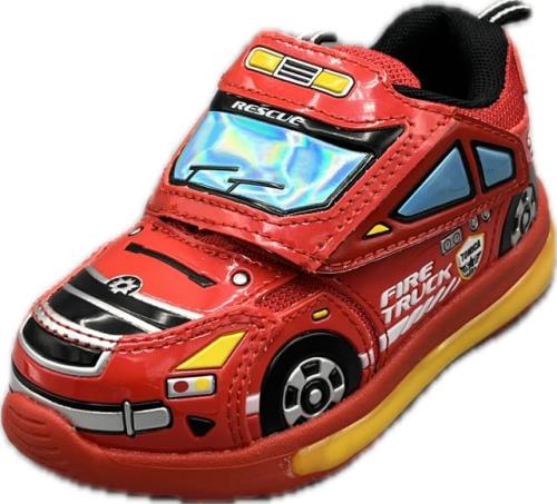 [トミカ] 光る靴 フラッシュ スニーカー ポリス レスキュー パトカー 消防車 緊急車両 ピカピカ光る ボーイズ TO10694 18.0 cm