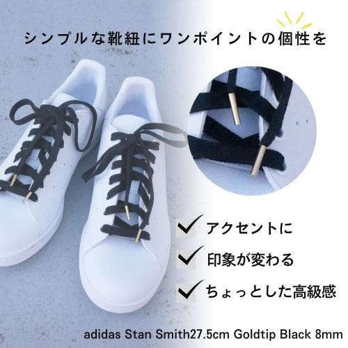 [アクティカ] 靴ひも 金属チップ メタルチップ 石目平 高級 ランクアップ シューレース スニーカー 120-150cm 石目金属チップ metaltip シルバーチップベージュ 8mm150cm