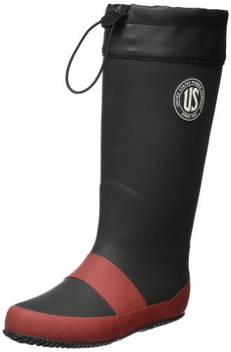 [オカモト] 丸めて携帯可能 作業靴 長靴 収納袋付き アウトドア フェス 園芸 男女兼用 RM-4302 ブラック 25.0 cm 2E