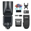 Godox正規Godox V100C V100-C100Ws TTL フラッシュ スピードライト、Canonカメラ用、2.4G ワイヤレス、外部タッチスクリーン フラッシュ付き、400 フルパワー フラッシュ、リサイクル時間1.7 秒