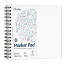 Ohuhu スケッチブック マーカーペン用 画用紙 裏写りしない 210mm×210mm 150gsm 表裏両面使用可能 60枚/120ページ ミシン目付き