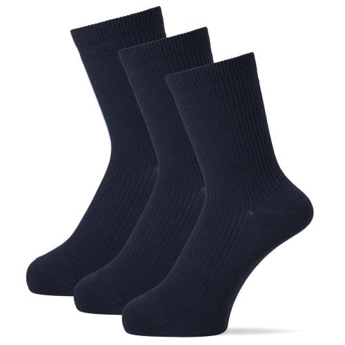 [オカモト] スクールソックス 3足セット 18cm丈 無地 リブ 消臭 破れにくい 学校 靴下 635177