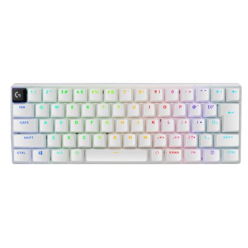Logicool G PRO X 60 LIGHTSPEED ワイヤレス ミニ ゲーミングキーボード G-PKB-60-001LNWH リニア オプティカル GXスイッチ Bluetooth 日本語配列 LIGHTSYNC RGB 65時間 長時間 バッテリー ホワイト 白 ゲーミング キーボード 小型 充電式 G-PKB-60 windows 国内