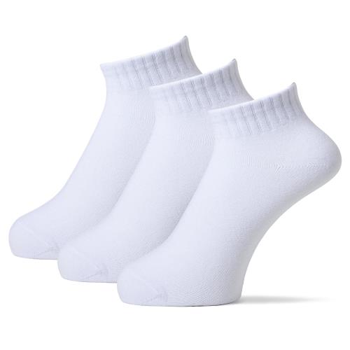 [オカモト] スクールソックス 3足セット 8cm丈 くるぶし 無地 消臭 破れにくい 学校 靴下 631182