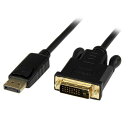 StarTech.com DisplayPort - DVI変換ケーブル/1.8m/1080pビデオ対応/アクティブ DP 1.2 - DVI-D(シングルリンク)変換アダプタ/抜け防止対応ディスプレイポートコネクタ DP2DVIMM6BS(2)