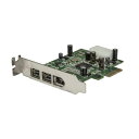 StarTech.com ロープロファイル対応FireWire 400/800 3ポート増設PCIeカード PEX1394B3LP