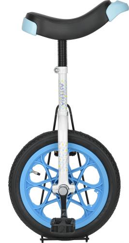 キャプテンスタッグ(CAPTAIN STAG) アステリア 一輪車 14インチ 子供用 スタンド付き ホワイト/ブルー ..