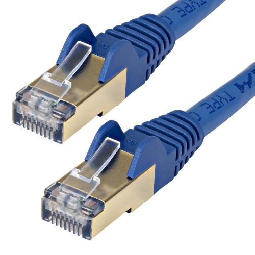StarTech.com カテゴリ6a LANケーブル 5m ブルー ツメ折れ防止RJ45コネクタ CAT6aイーサネットケーブル 6ASPAT5MBL