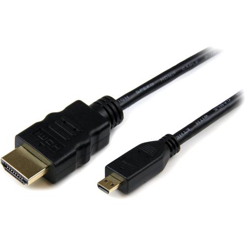 ハイスピード マイクロHDMI - HDMIケーブル： イーサネット対応HDMI 1.4bアダプタケーブル（3m）。4Kビデオをサポート（3840x2160p 24/25/30Hz | 4096x2160p 24Hz）。フルHD（1920x...