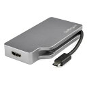 StarTech.com USB Type-C マルチ変換ビデオアダプタ/HDMI 2.0 Mini DisplayPort 1.2 VGA DVI/4K60Hz(mDP HDMI)/1080p(VGA DVI)/USB タイプC接続ビデオコンバータ/スペースグレー CDPVDHDMDP2G