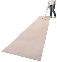 日本製 撥水 消臭 洗えるサンコー キッチンマット ずれない 台所マット ロング 60×300cm ライトベージュ おくだけ吸着 KO-53