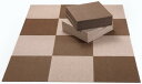 日本製 撥水 消臭 洗えるサンコー ずれない ジョイントマット 25×25cm ブラウンセット 50枚組 カーペットタイプ おくだけ吸着 タイルマット OF-6...