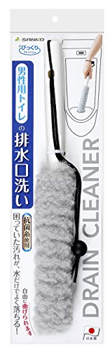 Sanko サンコー トイレブラシ クリーナー 男性用トイレ排水口洗い グレー びっくりフレッシュ BH-99