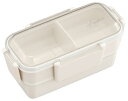 オーエスケー DISH UP LUNCH ランチボックス二段 ベージュ PCW-600S 食洗機対応 レンジ対応 仕切付き(3)