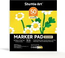 Shuttle Art スケッチブック マーカー用画用紙 50枚 クロッキーブック お絵かき帳 自由帳 210×195mm 160GSM アルコールマーカー用 ...