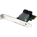 StarTech.com PCI Expressカード/x2/PCIe 2.0-4ポート SATA 3.0/HyperDuo機能/アレイ(RAID)コントローラー/標準ロープロファイルブラケット/ PCIe 増設 拡張 変換 インターフェース アダプター ボード PEX4M2E1