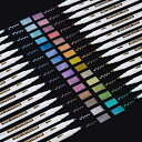 Shuttle Art メタリック マーカーペン 30色セット 大人の塗り絵付き カラーペン 水性 速乾 フォト アルバム 手作り カード 年賀状 ガラス 木材...