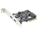 StarTech.com 2ポートUSB-A増設PCI Expressインターフェースカード/各ポートで10Gbpsに対応/USB 3.1 Gen 2(USB 3.2 Gen 2)準拠PCIe拡張カード/標準ロープロファイル対応/Windows, macOS, Linux対応 PEXUSB312A3
