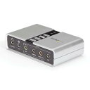 StarTech.com 7.1ch対応USB-DACヘッドホンアンプ S/PDIF対応 8x 3.5mmミニジャック 2x 3.5mmトスリンク角型コネクタ ...