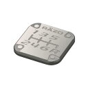 カーメイト(CARMATE) 車用 シフトノブアクセサリ RAZO パターンバッジ MT6N アルミ ライトガンメタリックカラー 6速MT車 RB10
